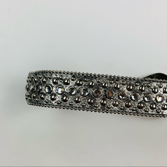 Chico’s Silver Snake Print Rhinestone Belt Small main image 11